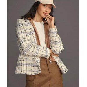 By Anthropologie Tweed Dickie Blazer Fa 9 C